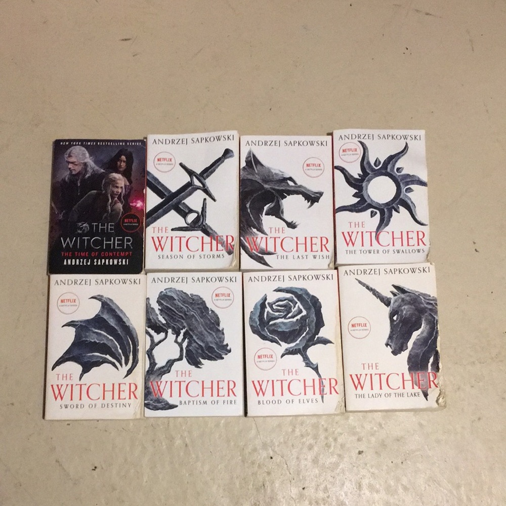 The Witcher Paperback Book Set - White Covers